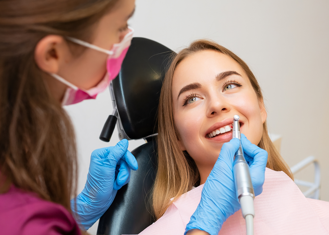 Professional dental cleaning and exam