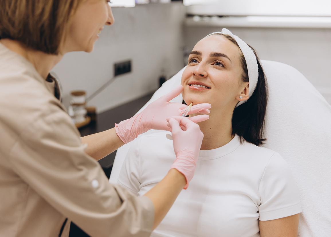 Facial filler treatment for lips, cheeks, and jawline