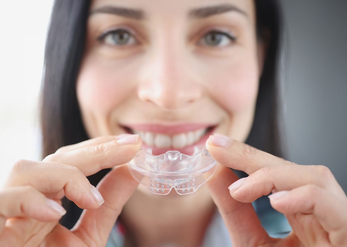 Dental mouthguard protecting teeth